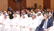 Senior Executive Vice President – QNB Group Corporate and Institutional Bankings, Khalid Ahmed Al Sada, along with other officials attending the conference.