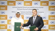 Deputy CEO of GWC, Matthew Kearns and CEO of OFC, Eng. Fahhad Alharbi during the signing of MoU.