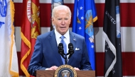 US President Joe Biden speaks during a 