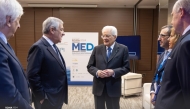 President of the Italian Republic, H E Sergio Mattarella (centre) with other leaders at the event.