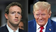 This combination of pictures created on November 27, 2024 shows Mark Zuckerberg (left), CEO of Meta, on January 31, 2024, and former US President and Republican presidential candidate Donald Trump on September 17, 2024.(Photo by Andrew Caballero-Reynolds and Jeff Kowalsky / AFP)