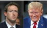 This combination of pictures created on November 27, 2024 shows Mark Zuckerberg (left), CEO of Meta, on January 31, 2024, and former US President and Republican presidential candidate Donald Trump on September 17, 2024.(Photo by Andrew Caballero-Reynolds and Jeff Kowalsky / AFP)