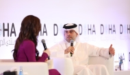 Qatar Airways Group Chief Executive Officer Engr. Badr Mohammed Al Meer speaking at a session of the Doha Forum 2024.