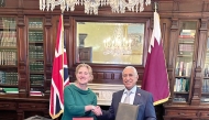 UDST President Dr. Salem Al Naemi during signing of MoUs with Professor Trudie Lang, Head of The Global Health Network, at the University of Oxford
