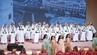 Children taking part in one of the cultural activities at Darb Al Saai as part of the QND celebrations.