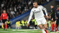 Real Madrid's French forward #09 Kylian Mbappe controls the ball during the Spanish Copa del Rey (King's Cup) last 16 first leg football match between Real Madrid CF and RC Celta de Vigo on January 16, 2025. (Photo by Javier Soriano / AFP)