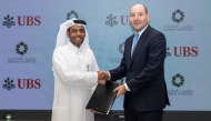 Msheireb Properties and UBS officials during the signing of the agreement.