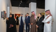 Officials taking a tour of the exhibition at Katara.