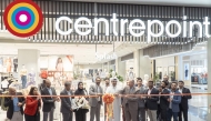 Jassim Bin Jabar Tawar Al Kuwari, Chairman, Tawar Mall; Shumalan Naicker, Territory Head, Landmark Group Qatar; Nitin Grover, DGM-Finance, Landmark Group Qatar; and Yacoub Boutros, Managing Director, Tawar Mall with other officials and guests during the opening new outlet of Centrepoint at the Tawar Mall.