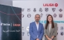 Maite Ventura, Managing Director of LALIGA in MENA, with Mohamed Harb, Head of Partnerships, TikTok MENA.