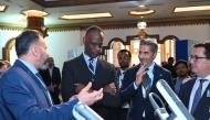 US Ambassador to Qatar H E Timmy Davis being briefed about the latest robotic surgery facilities available at The View Hospital in the presence of Dr. Fatih Mehmet Gul, the hospital’s Chief Executive Officer, and Dr. Andy Jaffal, its chief medical officer.