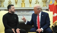 US President Donald Trump and Ukraine's President Volodymyr Zelensky meet in the Oval Office of the White House in Washington, DC, February 28, 2025. (Photo by SAUL LOEB / AFP)
