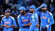 India's captain Rohit Sharma (2L) and his teammate Virat Kohli (2R) celebrate their team's win in the ICC Champions Trophy at the Dubai International Stadium in Dubai on March 2, 2025. (Photo by Fadel Senna / AFP)
 