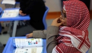 Pupils attend a Mandarin language lesson at a school in Riyadh on February 2, 2025. (Photo by Fayez Nureldine / AFP)