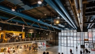 Visitors walk inside the entrance hall of the Centre national d'art et de culture Georges-Pompidou (Centre Pompidou) in Paris on February 5, 2025. Photo by Xavier GALIANA / AFP