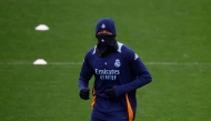 Real Madrid's French forward #09 Kylian Mbappe attends a training sesssion at Real Madrid Sports City in Valdebebas, on March 8, 2025. (Photo by Pierre-Philippe Marcou / AFP)
 