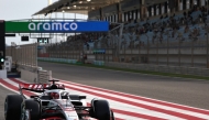 Haas F1 Team's French driver Esteban Ocon drives during the third day of the Formula One pre-season testing at the Bahrain International Circuit in Sakhir on February 28, 2025. (Photo by FADEL SENNA / AFP)
