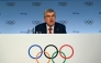 International Olympic Committee (IOC) President Thomas Bach speaks during a press conference ahead of the upcoming 141st IOC session in Mumbai on October 13, 2023. Photo by INDRANIL MUKHERJEE / AFP