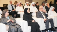 Chairperson of the National Human Rights Committee (NHRC) H E Maryam bint Abdullah Al Attiyah with other officials during the event.