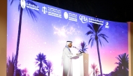 Yousef Abdulla Fakhroo, Chief Marketing and Corporate Communications Officer, QFC speaking at the annual Suhoor event.