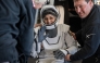 This photo provided by NASA shows NASA astronaut Suni Williams being helped out of a SpaceX Dragon spacecraft on board the SpaceX recovery ship MEGAN after she, NASA astronauts Nick Hague, Butch Wilmore, and Roscosmos cosmonaut Aleksandr Gorbunov landed in the water off the coast of Tallahassee, Florida, on March 18, 2025. (Photo by Keegan Barber / NASA / AFP)