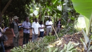 File photo for representational purposes only. Farmers take part in a training on organic farming techniques in macadamia production in Githure, in central Kenya. TRF/Caroline Wambui