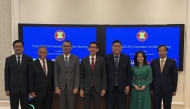 Ambassador of Thailand to Qatar H E Sira Swangsilpa along with Ambassadors of Asean member states in Doha during the meeting.