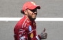 Ferrari's British driver Lewis Hamilton celebrates after winning the sprint race of the Formula One Chinese Grand Prix at the Shanghai International Circuit in Shanghai on March 22, 2025. (Photo by JADE GAO / AFP)
