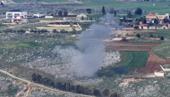 Smoke billows from the site of Israeli artillery shelling that targeted the area of the southern Lebanese village of Yohmor on March 22, 2025. (Photo by Rabih DAHER / AFP)
