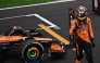 McLaren's Australian driver Oscar Piastri celebrates winning the Formula One Chinese Grand Prix at the Shanghai International Circuit in Shanghai on March 23, 2025. (Photo by Jade GAO / AFP)