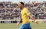 Gabon's #9 Pierre-Emerick Aubameyang celebrates after scoring a goal during the FIFA World Cup 2026 Africa qualifiers group F football match between Kenya and Gabon at the Nyayo National Stadium in Nairobi on March 23, 2025. (Photo by SIMON MAINA / AFP)
