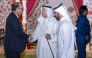 Ambassador of India to Qatar H E Vipul receiving guests at a Ramadan Suhoor gathering organised by the Embassy of India in Doha.