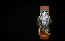 The Crash wristwatch dated from 1967 is pictured during a photocall for the forthcoming Cartier exhibition at the V&A (Victoria and Albert) museum in London, on April 9, 2025. Photo by JUSTIN TALLIS / AFP