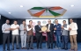 Ambassador of India to Qatar H E Vipul with other officials during the event.
