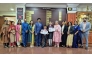 Prize winning students with school officials.