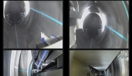 This handout photo taken and released on April 15, 2025 from Tokyo Electric Power Company (TEPCO) shows a combination of images illustrating the end jig passing through the isolation valve during the second fuel debris trial retrieval at TEPCO's Fukushima Daiichi nuclear power plant in Okuma, Fukushima prefecture. Photo by Handout / TEPCO / AFP