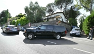 Vehicles of the US delegation leave the Omani embassy in Rome after a second round of nuclear talks between Iran and the United States on April 19, 2025. (Photo by Andreas SOLARO / AFP)
