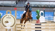 Khalifa bin Joaan bin Hamad Al Thani astride Zion II Vdk in action yesterday.