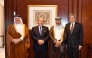 Minister of Foreign Affairs of Peru, H E Elmer Schiater Salcedo; and QC Second Vice-Chairman Rashid bin Hamad Al Athba, along with other officials during the meeting.