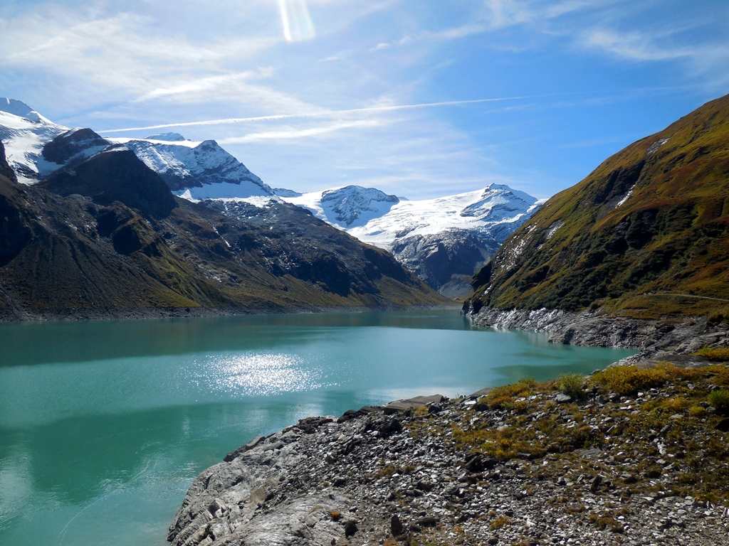 The Mooserboden reservoir is one of two in Kaprun, Austria, created by dam construction that began in the 1930s. Photo by Carol Sottili for The Washington Post.
