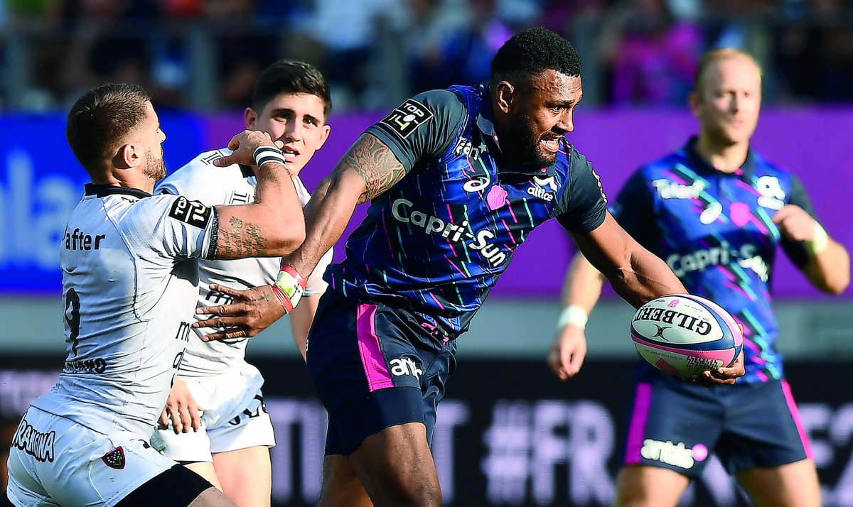 RC Toulon’s French lock Swan Rebbadj (right) vies with RC Toulon’s French scrum-half Sebastien Tillous-Borde during the French Top 14 rugby union match at The Jean Bouin Stadium in Paris, yesterday.