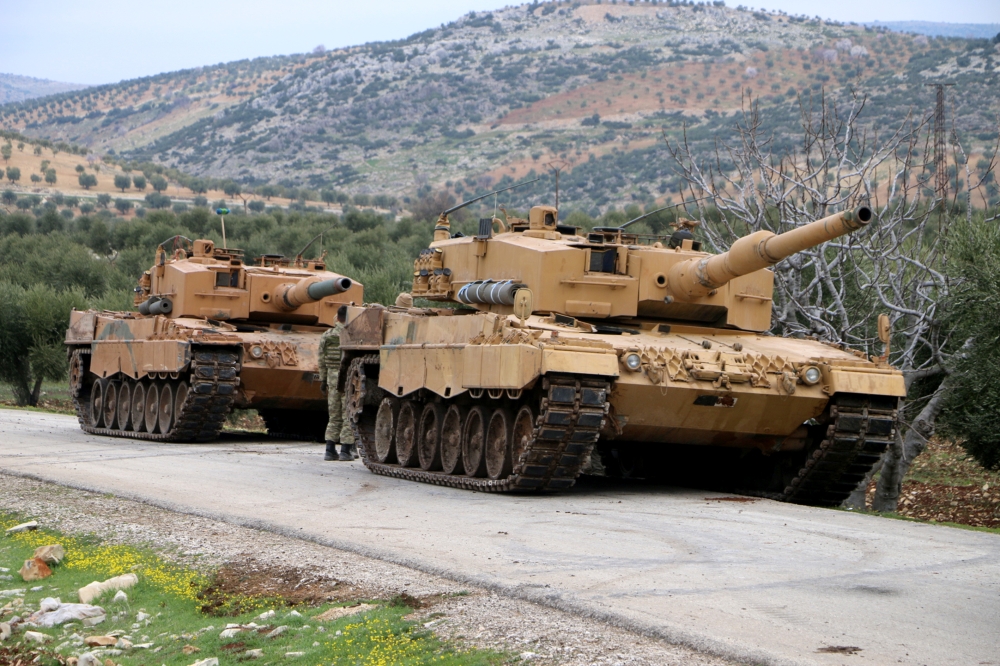 Turkish Armed Forces' military vehicles are seen as they cleared and ceased Syrian border line from PYD/PKK terrorists within the 