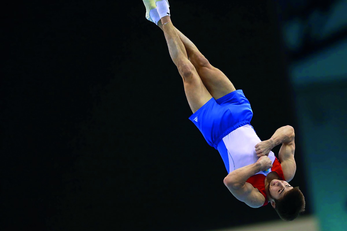 A gymnast in action during last year's FIG Artistic Individual World Cup in Doha in this file photo. 