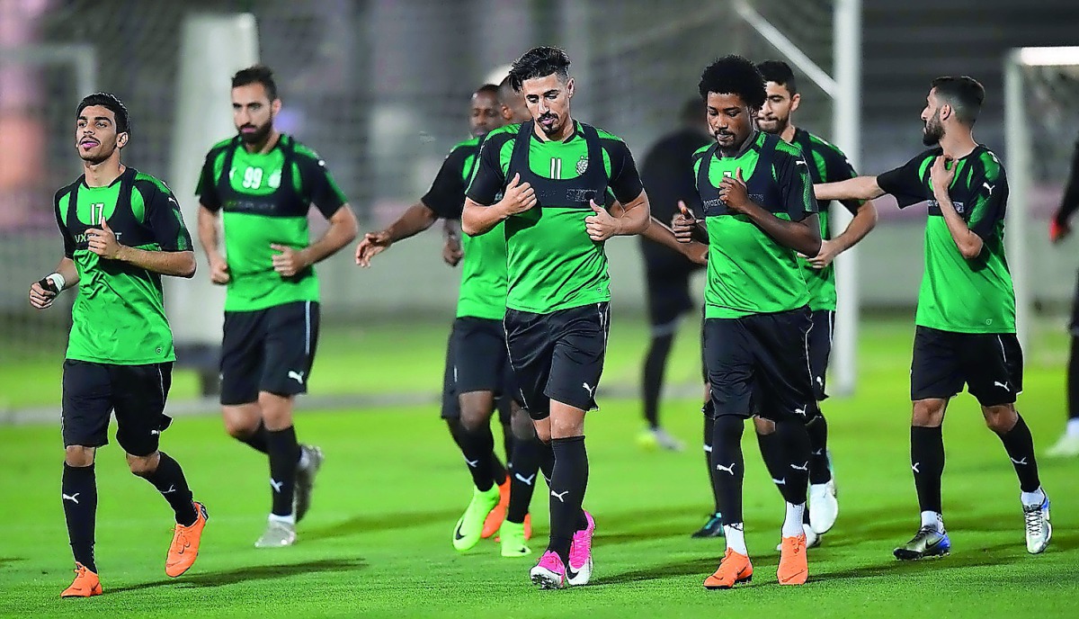 A file photo of Al Sadd’s training session. 