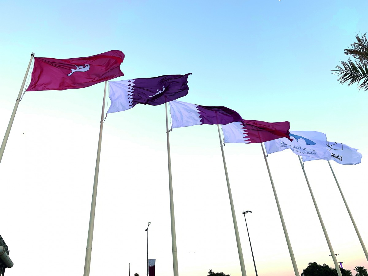 Historical flags on display at NMoQ.