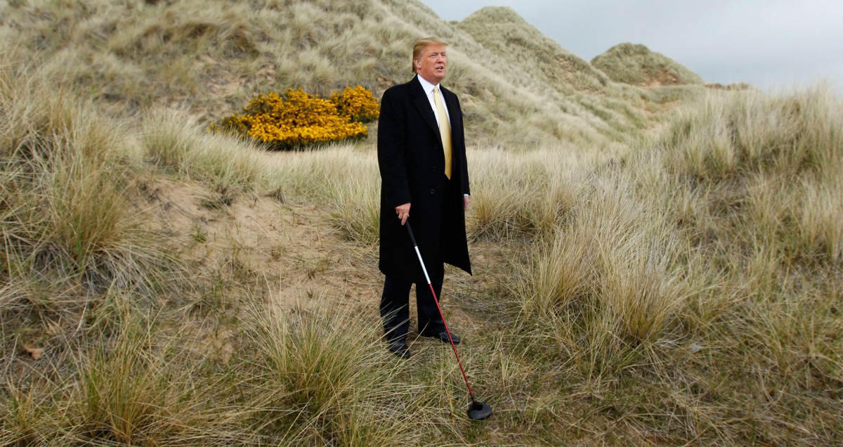 Donald Trump pictured here on the sand dunes of the Menie estate, near Aberdeen, Scotland in 2010. Reuters/David Moir