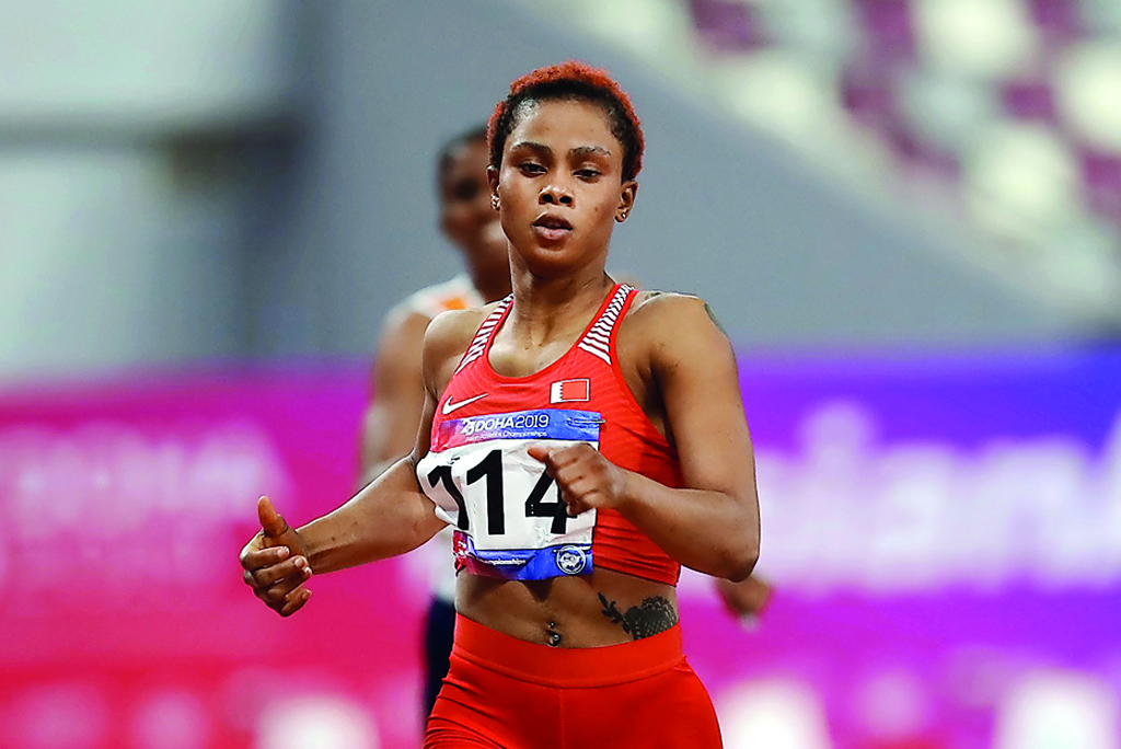 Salwa Naser winning the women’s 400m final.