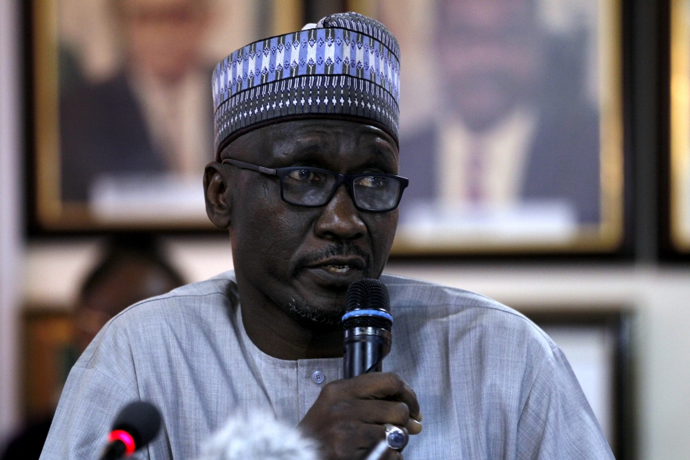 FILE PHOTO: Then-head of the crude marketing unit at Nigerian state oil firm NNPC, Mele Kyari speaks during a news conference in Abuja, Nigeria December 18, 2015. REUTERS/Afolabi Sotunde