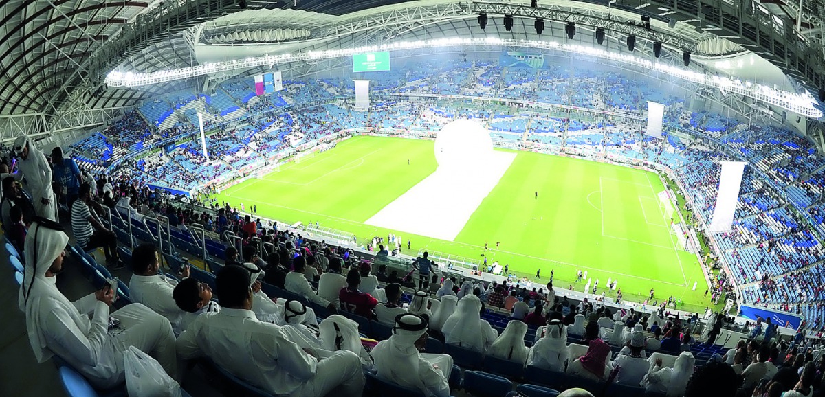 This May 16 file photo shows a general view of the A lJanoub Stadium during the 2019 Amir Cup final.