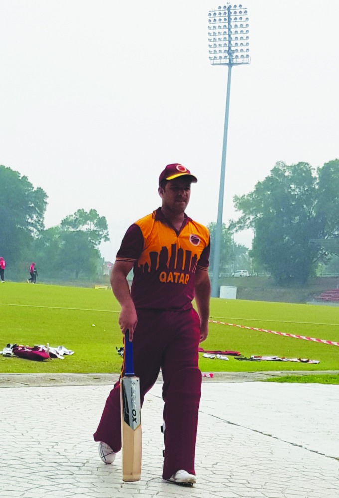 Qatar opener Saqlain Arshad scored 97 runs against Canada yesterday. 